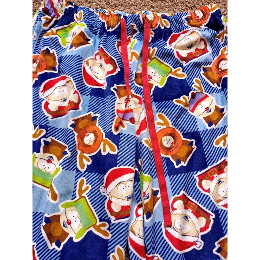 South Park Christmas Pajamas Men's Size XL Limited Edition Blue Pockets